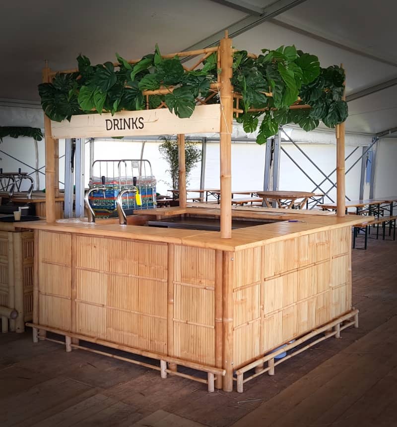 Gewoon Meerdere speer Bamboe Bar met Bovenbouw Verhuur - Van Straalen - Planten, Bomen en Decor  Verhuur